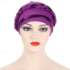 New 8 Colors Muslim Women Inner Caps Braided Bandanas Hijab Comfort Fashion Turban Hat Colorful Chemo Hats Head Wearing turbante Women Hats