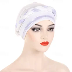 New 8 Colors Muslim Women Inner Caps Braided Bandanas Hijab Comfort Fashion Turban Hat Colorful Chemo Hats Head Wearing turbante Women Hats