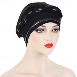 New 8 Colors Muslim Women Inner Caps Braided Bandanas Hijab Comfort Fashion Turban Hat Colorful Chemo Hats Head Wearing turbante Women Hats