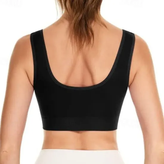 New 2 Pack Underwear Women's Plus Size Deep U Comfortable Beauty Back Yoga Vest with Pads No Steel Ring Gathered Shock-proof Sports Bra Home Outfits Women Lingerie