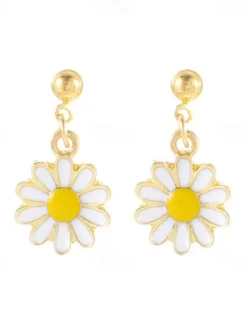 Best 1 Pair Drop Earrings For Women's Birthday Gift Prom Alloy Classic Daisy Women Trendy Jewelry