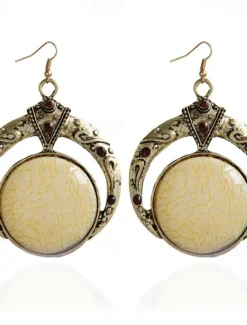 Sale 1 Pair Drop Earrings For Women's Party Evening Gift Date Alloy Vintage Style Fashion Women Trendy Jewelry