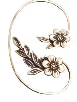 Sale 1 Pair Ear Cuff For Women's Party Evening Gift Date Alloy Vintage Style Fashion Petal Women Trendy Jewelry