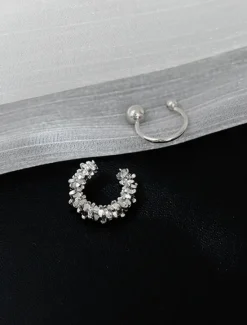 Online 1 Pair Ear Cuff For Women's Wedding Gift Date Alloy Fancy Fashion Diamond Women Trendy Jewelry