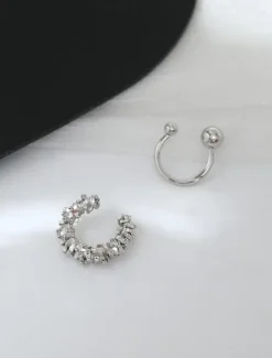 Online 1 Pair Ear Cuff For Women's Wedding Gift Date Alloy Fancy Fashion Diamond Women Trendy Jewelry