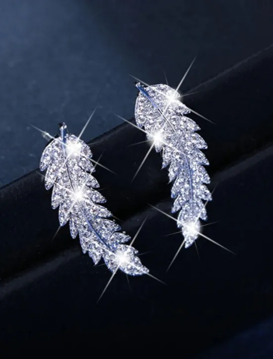 Discount 1 Pair Stud Earrings Drop Earrings For Women's Wedding Birthday Party Evening Alloy Classic Leaf Women Trendy Jewelry