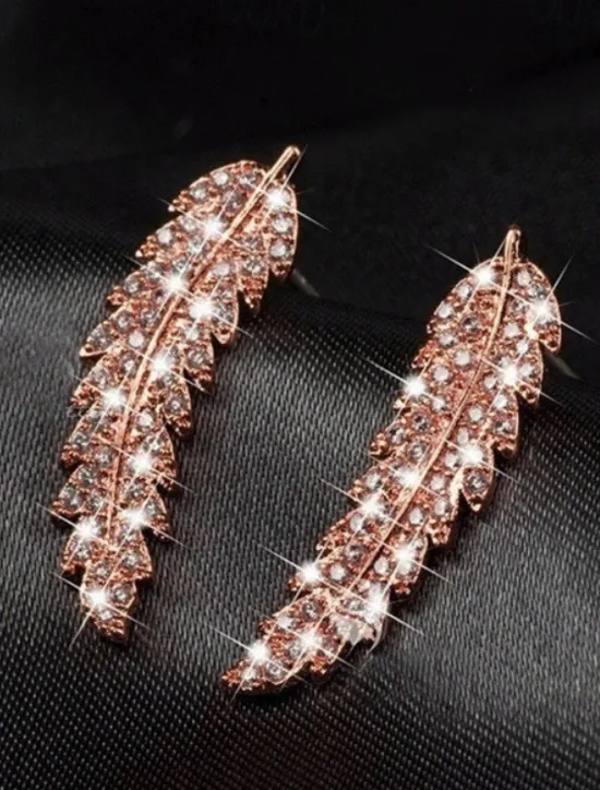 Discount 1 Pair Stud Earrings Drop Earrings For Women's Wedding Birthday Party Evening Alloy Classic Leaf Women Trendy Jewelry