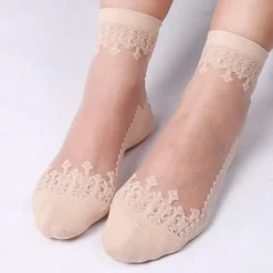 1 Pair Women's Fishnet Tights Party Daily Holiday Solid Color Casual Lolita Vintage Retro Casual Cute Socks Women Socks