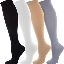 Online 4 Pairs Copper Compression Socks for Women & Men Circulation 15-20 mmHg - Best Support for Nurses, Running Women Socks