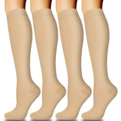 Online 4 Pairs Copper Compression Socks for Women & Men Circulation 15-20 mmHg - Best Support for Nurses, Running Women Socks