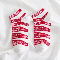 Sale 5 Pairs Women's Ankle Socks Low Cut Socks Work Daily Cotton Casual Vintage Retro Cute Socks Women Socks