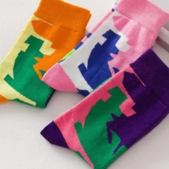 New 3 Pairs Women's Crew Socks Work Daily Holiday Multi Color Cotton Simple Classic Casual Sports Socks Women Socks