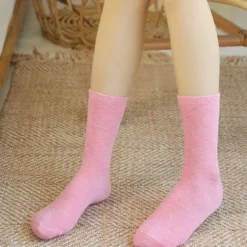 Outlet 10 Pairs Women's Crew Socks Work Daily Holiday Solid Color Sporty Simple Classic Casual / Daily Socks Women Socks