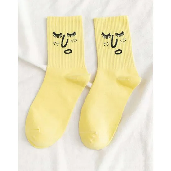 Clearance 10 Pairs Women's Crew Socks Work Daily Holiday Multi Color Cotton Sporty Simple Casual Casual Cute Sports Socks Women Socks