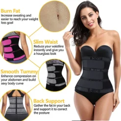 Clearance Body Shaper Sweat Waist Trimmer Sauna Belt Sports Neoprene Yoga Gym Workout Pilates Adjustable Durable Weight Loss Tummy Fat Burner Hot Sweat For Women Home Outfits Women Shapewear