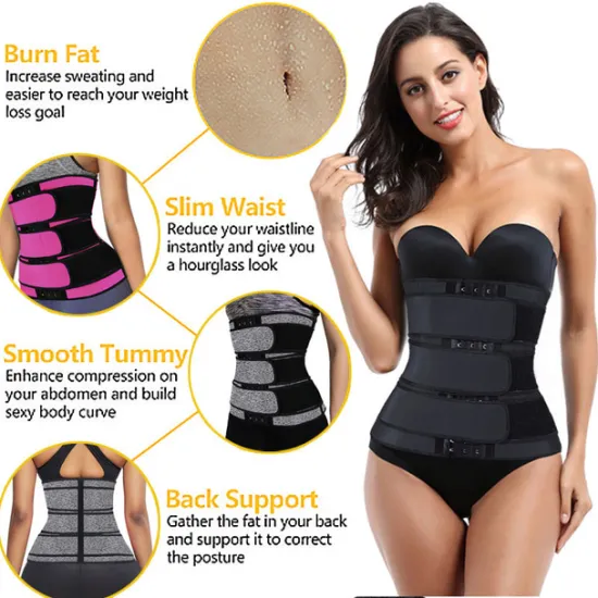 Clearance Body Shaper Sweat Waist Trimmer Sauna Belt Sports Neoprene Yoga Gym Workout Pilates Adjustable Durable Weight Loss Tummy Fat Burner Hot Sweat For Women Home Outfits Women Shapewear