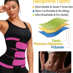 Clearance Body Shaper Sweat Waist Trimmer Sauna Belt Sports Neoprene Yoga Gym Workout Pilates Adjustable Durable Weight Loss Tummy Fat Burner Hot Sweat For Women Home Outfits Women Shapewear