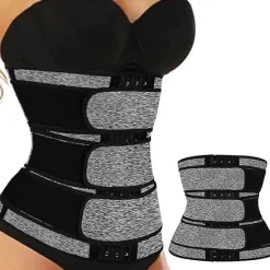 Clearance Body Shaper Sweat Waist Trimmer Sauna Belt Sports Neoprene Yoga Gym Workout Pilates Adjustable Durable Weight Loss Tummy Fat Burner Hot Sweat For Women Home Outfits Women Shapewear