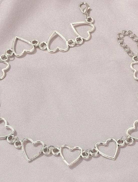 Outlet Chain Necklace Charm Necklace For Women's Wedding Party Evening Birthday Party Alloy Fancy Heart Star Women Trendy Jewelry