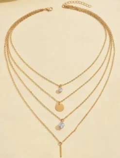 Choker Necklace Chrome Women's Elegant Fashion Cute Layered Wedding Round Necklace For Wedding Party Street Women Trendy Jewelry|Spring Accessories