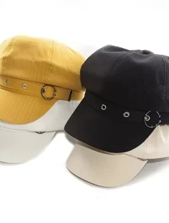Classic Newsboy Cap Solid Color Elegant Beret Hats Vintage British Style Hat Octagonal Berets For Women Girls Women Hats