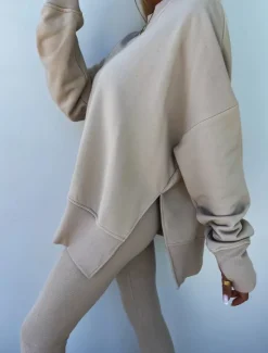 Best Comfry Women Sweatshirt Hoodie Tracksuit Bolero Top Long Sleeve Green Spring Fall Women Two Piece Sets