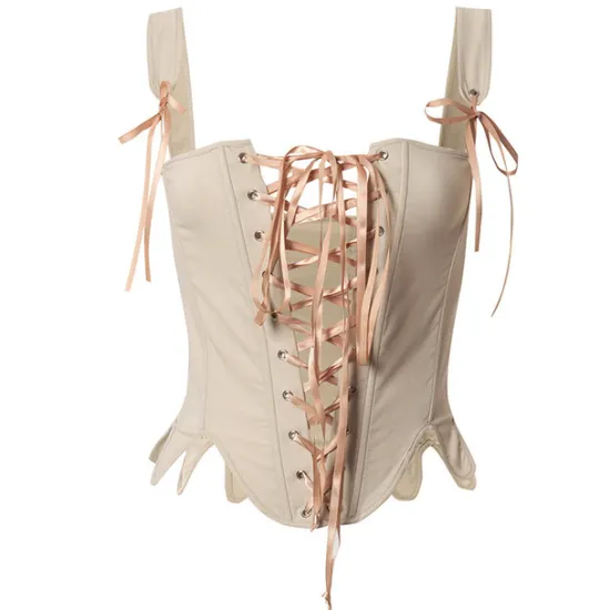 Sale Corset Women's Corset Tops Simple Style Overbust Corset Backless Tummy Control Pure Color Lace Up Prom Party & Evening Club Spring Summer Army Green Khaki Home Outfits Women Shapewear