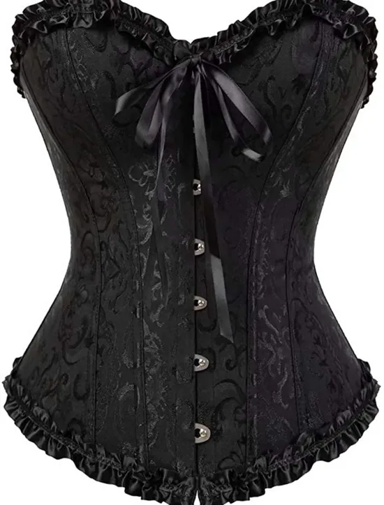 Online Corset Women's Plus Size Corsets Corsets Country Sexy Lady Sweetheart Tummy Control Push Up Jacquard Jacquard Abstract Flower Hook & Eye Lace Up Nylon / Cotton Wedding Special Women Shapewear