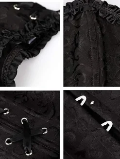 Online Corset Women's Plus Size Corsets Corsets Country Sexy Lady Sweetheart Tummy Control Push Up Jacquard Jacquard Abstract Flower Hook & Eye Lace Up Nylon / Cotton Wedding Special Women Shapewear