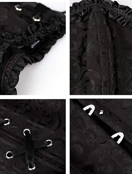 Online Corset Women's Plus Size Corsets Corsets Country Sexy Lady Sweetheart Tummy Control Push Up Jacquard Jacquard Abstract Flower Hook & Eye Lace Up Nylon / Cotton Wedding Special Women Shapewear