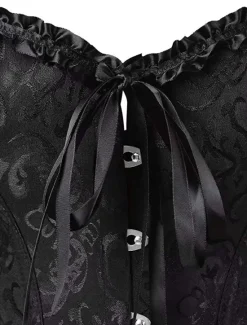 Online Corset Women's Plus Size Corsets Corsets Country Sexy Lady Sweetheart Tummy Control Push Up Jacquard Jacquard Abstract Flower Hook & Eye Lace Up Nylon / Cotton Wedding Special Women Shapewear