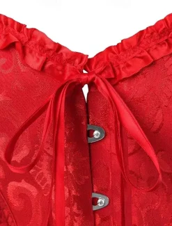 Online Corset Women's Plus Size Corsets Corsets Country Sexy Lady Sweetheart Tummy Control Push Up Jacquard Jacquard Abstract Flower Hook & Eye Lace Up Nylon / Cotton Wedding Special Women Shapewear