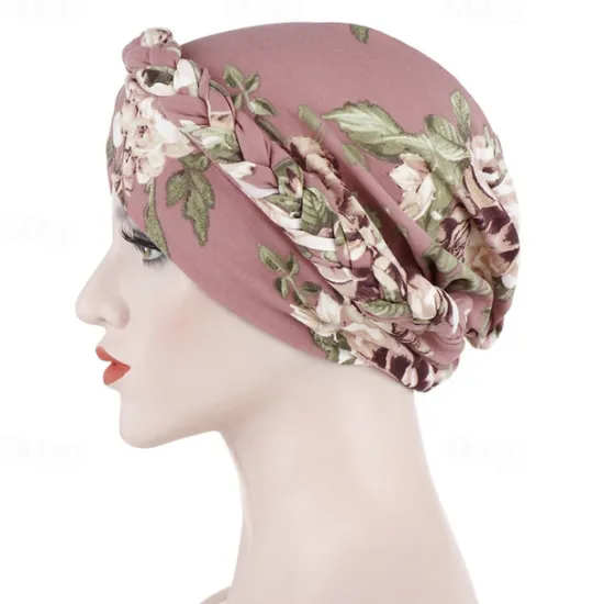 Best Cotton Print Muslim Turban Scarf For Women Islamic Inner Hijab Caps Arab Wrap Head Scarves Femme Musulman Turbante Mujer Women Hats