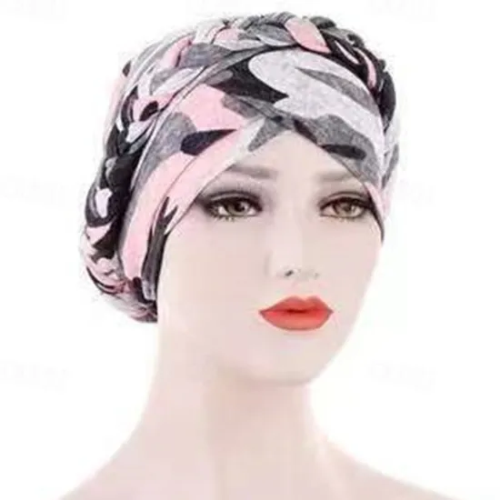 Best Cotton Print Muslim Turban Scarf For Women Islamic Inner Hijab Caps Arab Wrap Head Scarves Femme Musulman Turbante Mujer Women Hats