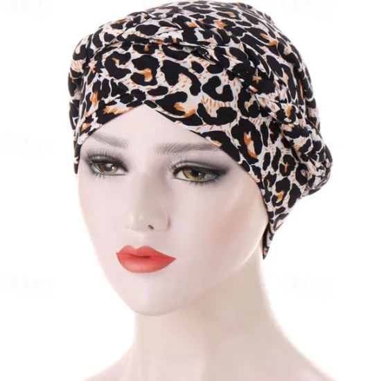 Best Cotton Print Muslim Turban Scarf For Women Islamic Inner Hijab Caps Arab Wrap Head Scarves Femme Musulman Turbante Mujer Women Hats