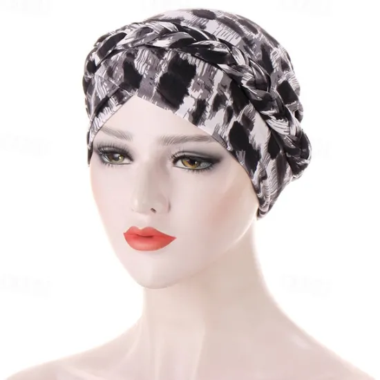Best Cotton Print Muslim Turban Scarf For Women Islamic Inner Hijab Caps Arab Wrap Head Scarves Femme Musulman Turbante Mujer Women Hats