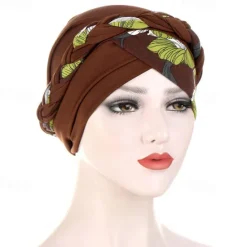 Best Cotton Print Muslim Turban Scarf For Women Islamic Inner Hijab Caps Arab Wrap Head Scarves Femme Musulman Turbante Mujer Women Hats