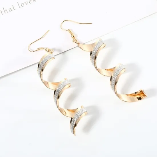 Discount Drop Earrings Dangle Earrings For Women's Party Wedding Casual Alloy Wave Gold Silver Women Trendy Jewelry