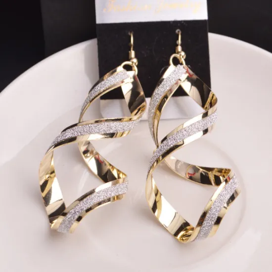 Discount Drop Earrings Dangle Earrings For Women's Party Wedding Casual Alloy Wave Gold Silver Women Trendy Jewelry