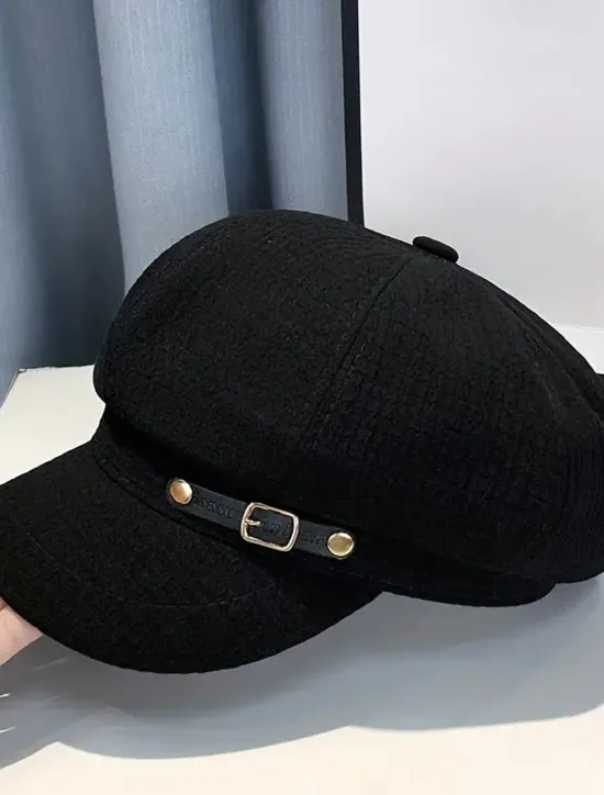 Clearance Elegant Embossed Berets Classic Solid Color British Style Beret Cap Breathable Newsboy Hats For Women Autumn & Winter Women Hats