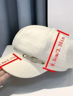 Clearance Elegant Embossed Berets Classic Solid Color British Style Beret Cap Breathable Newsboy Hats For Women Autumn & Winter Women Hats