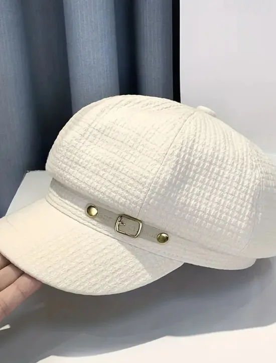 Clearance Elegant Embossed Berets Classic Solid Color British Style Beret Cap Breathable Newsboy Hats For Women Autumn & Winter Women Hats