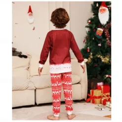 Family Christmas Pajamas Cotton Graphic Cute Christmas Pajamas School Print Long Sleeve Mommy And Me Outfits Active Matching Outfits Home Outfits Women Pajama-Setter