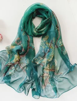 Hot Flower Summer Women Thin Style Scarf Bandana Soft Bandana Female Elegant Shawl Hijab Hairscarves Beach Scarf Women Scarves