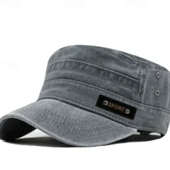 Outlet Four Seasons Casual Washed Cotton Flat Top Hat Unique Design Vintage Adjustable Fisher Caps Men Women Cap Women Hats
