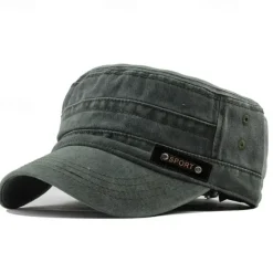 Outlet Four Seasons Casual Washed Cotton Flat Top Hat Unique Design Vintage Adjustable Fisher Caps Men Women Cap Women Hats