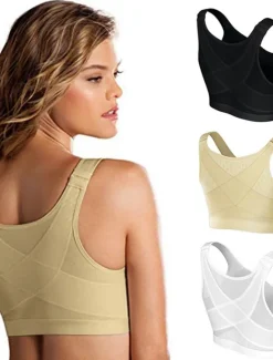 Clearance Front Closure Full Coverage Back Support Posture Corrector Bras for Women Home Outfits Women Lingerie