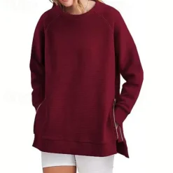 Hot Hoodie Sweatshirt Plain For Women's Adults' Non-Printing Street Casual Daily Women Hoodies & Sweatshirts