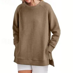 Hot Hoodie Sweatshirt Plain For Women's Adults' Non-Printing Street Casual Daily Women Hoodies & Sweatshirts