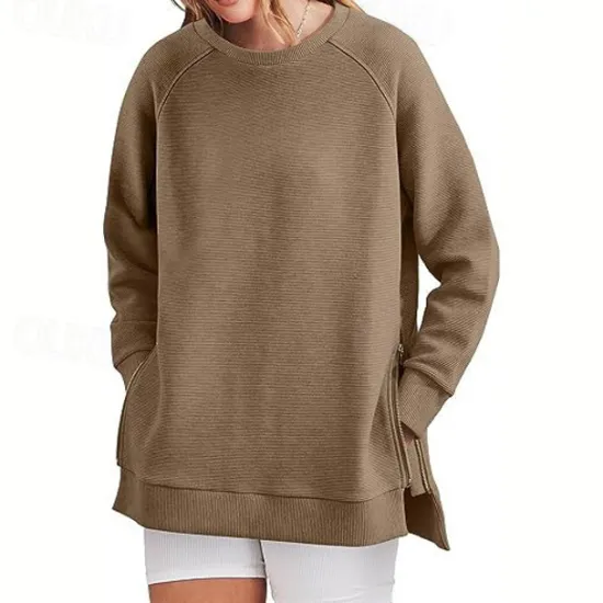Hot Hoodie Sweatshirt Plain For Women's Adults' Non-Printing Street Casual Daily Women Hoodies & Sweatshirts